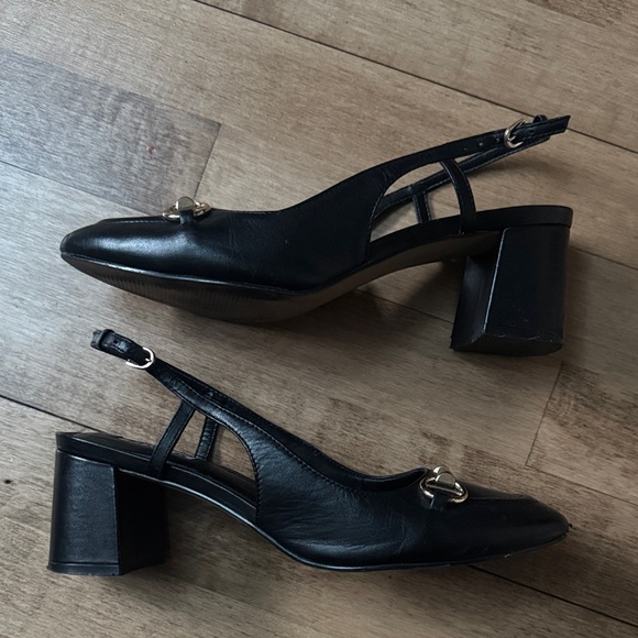 Dune Black Slingback Heels - Picture 2 of 5